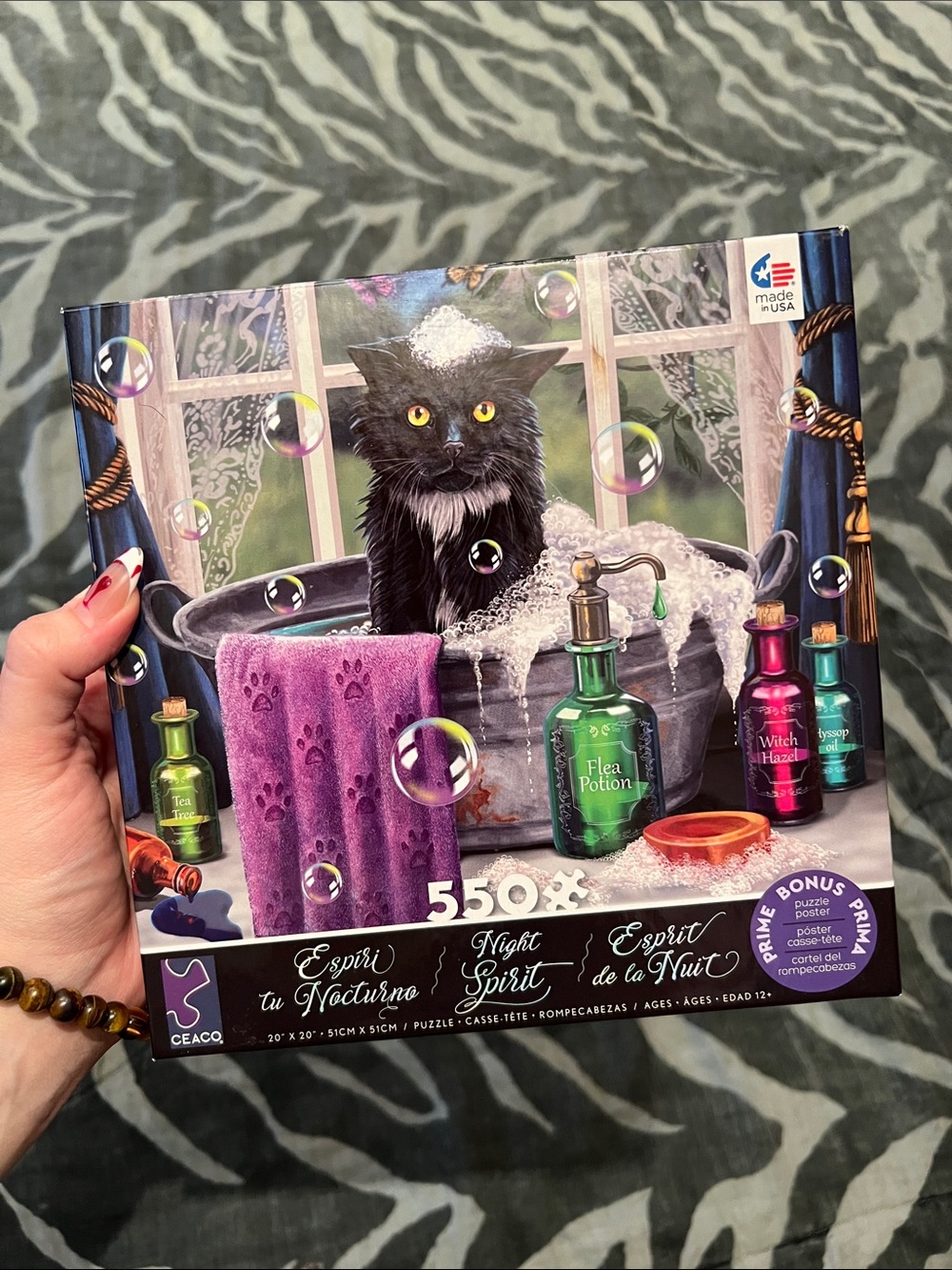 Black Cat Bubble Bath Puzzle - 550 piece